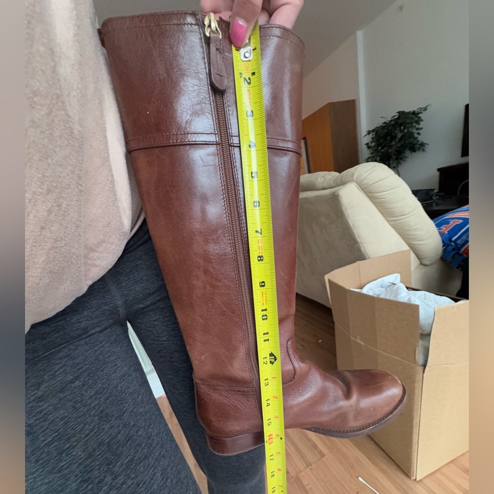 Tory Burch Chestnut Leather Knee-High Boots - Picture 4 of 6